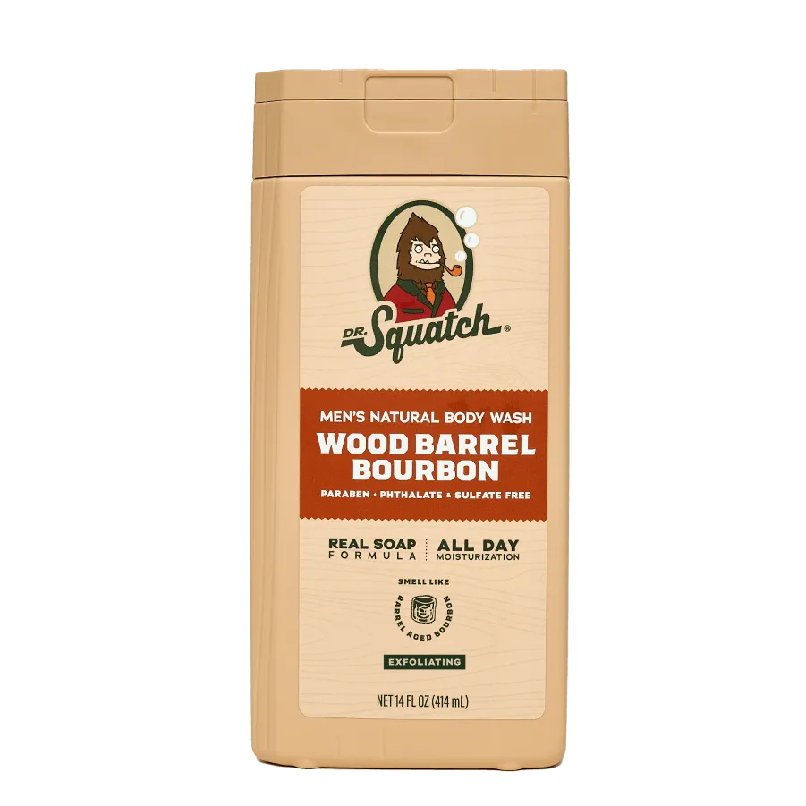 14 oz Wood Barrel Bourbon Exfoliating Body Wash