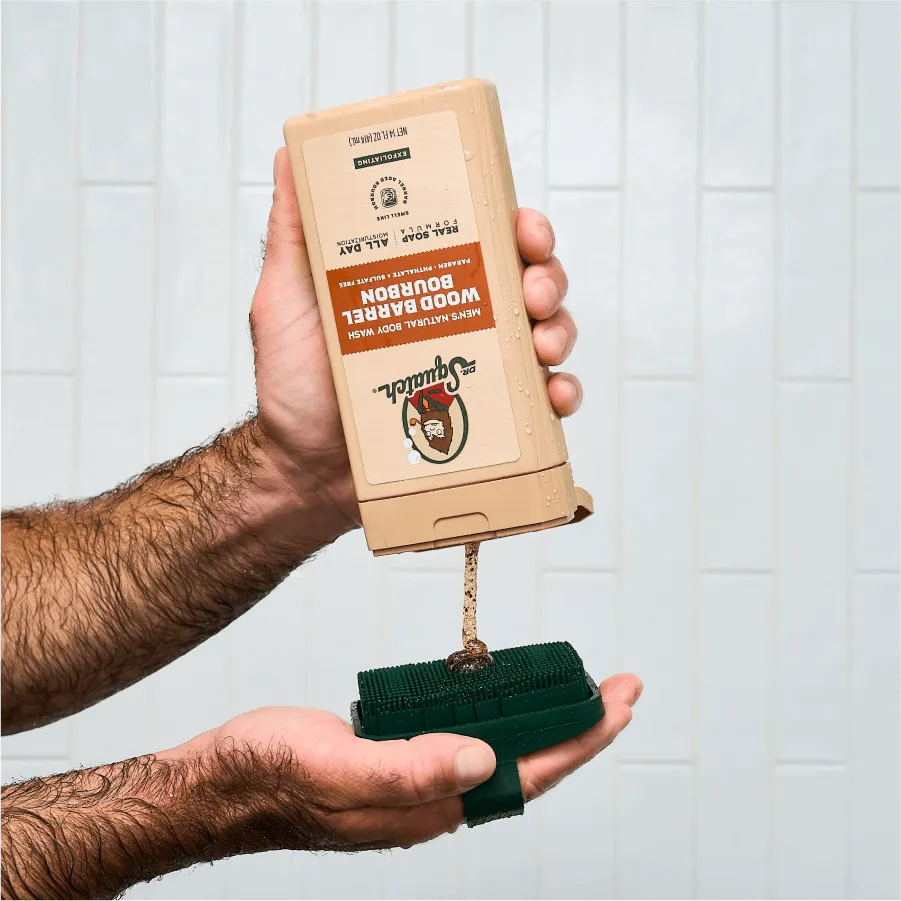 14 oz Wood Barrel Bourbon Exfoliating Body Wash